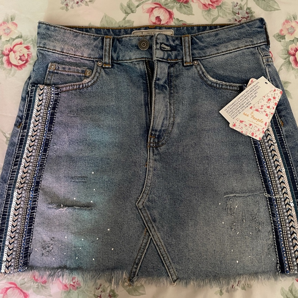 Free People Denim Skirt